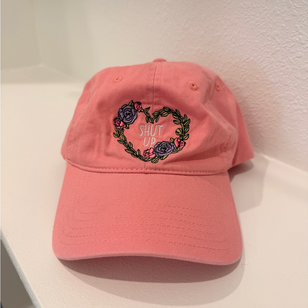 Pink Embroidered “Shut up” Dad cap